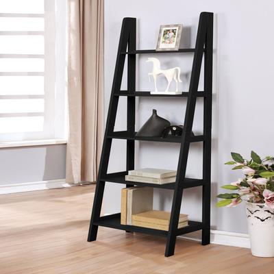 Acadia Ladder Bookshelf by Linon Home Décor in Black