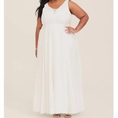 Torrid Dresses | Bnwt Under $100 Ivory Simple, Wedding, Prom, Graduation, Dress With Pockets | Color: White | Size: 14