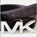 Michael Kors Accessories | Michael Kors Men's Silver Mk Logo Belt | Color: Brown | Size: Various