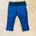 Nike Pants & Jumpsuits | Nike Blue Stripe Fitness Capris Blue Size Adult Large | Color: Blue | Size: L