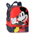 Disney Mickey Mouse Fashion Rucksack mit Snackträger, mehrfarbig, 23 x 28 x 13 cm, Mikrofaser, 8,37 l, bunt, Rucksack mit Snackhalter