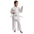 IPPONGEAR Ippon Gear Club 2 Karate Gi Set Einsteiger Karateanzug Kinder Anzug inkl weißem Gürtel [Größe 180 I Schnürbund I 220gr/m² (8 oz) Stoffdichte] weiß