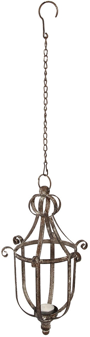 Wandkerzenhalter AMBIENTE HAUS "Laterne 74cm", grau (antikgrau), B:21cm H:36cm T:21cm, Eisen, Kerzenhalter Image