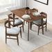 Corrigan Studio® Kayly 4 - Person Dining Set Wood/Upholstered in Brown | 29.5 H x 29.5 W x 47.2 D in | Wayfair CCFE5A66FC6048D8B715B257B57AD4A9