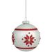 Northlight Seasonal 4" Glittered Snowflake Glass Christmas Ball Ornament Glass in Red/White | 4.5 H x 4 W x 4 D in | Wayfair NORTHLIGHT GB94425