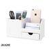 SR-HOME Desk Organizer Faux Leather in White | 4.7 H x 8.8 W x 4.1 D in | Wayfair SR-HOME2563a08