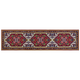 Teppich Läufer Bunt Rot Stoff 80 x 300 cm Rechteckig mit Blumenmuster Orientalisch Rutschfest Vintage Orientteppich Vorleger Flur Küche