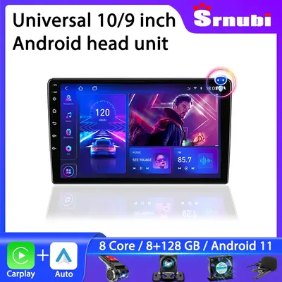Srnubi – autoradio 9 Android 11 10 " Navigation GPS 2 Din lecteur multimédia vidéo DVD