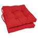 Latitude Run® 16-Inch Solid Twill Square Tufted Chair Cushions Polyester/Cotton Blend in Red | 3.5 H x 16 W x 16 D in | Outdoor Furniture | Wayfair