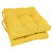 Latitude Run® 16-Inch Solid Twill Square Tufted Chair Cushions Polyester/Cotton Blend in Yellow | 3.5 H x 16 W x 16 D in | Outdoor Furniture | Wayfair