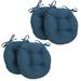 Latitude Run® Indoor Seat Cushion Polyester/Cotton Blend in Gray/Blue | 3.5 H x 16 W x 16 D in | Outdoor Furniture | Wayfair