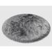 Gray 30 x 30 x 3 in Area Rug - Everly Quinn Mar Vista Solid Color Machine Made Power Loomed Faux Sheepskin Area Rug in Sheepskin/Faux Fur | Wayfair