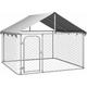 Chenil d'extérieur avec toit Enclos Parc Cage pour chiens 200x200x150 cm 78682