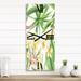 Designart 'Tropical Foliage and Yellow Flowers I' Modern Large Wall Clock