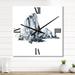 Designart 'Minimalistic Landscape of Mountains & Forest' Modern Metal Wall Clock