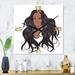 Designart 'Portrait Of African American Woman XV' Modern Wall Clock Decor