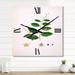 Designart 'Vintage Plant Life XVI' Farmhouse Large Wall Clock