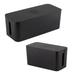 Simplify 2 Pack Cable Organizer Boxes in Black - 12.6' x 5.35" x 4.33" ; 9" x 4.3" x 4.6"