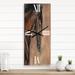 Designart 'Portrait Of A Brown Bay Horse' Farmhouse Metal Wall Clock