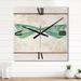 Designart 'Summer Dragonfly 3' Oversized Cottage 3 Panels Large Wall Clock