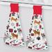 2-Piece Holiday Cats Hanging Cotton Kitchen Towels - 7.750 x 4.880 x 2.000