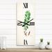 Designart 'Vintage Plant Life XVII' Farmhouse wall clock