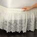 Lace Trimmed Bed Wrap Ruffle Bed Skirt