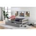 Simple Exquisite Style Twin Platform Bed with 2 Drawers Under-bed Storage for Each Side, No Box Spring Needed