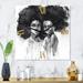 Designart 'Portrait of African American Woman XI' Modern Wall Clock Decor