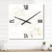 Designart 'Minimalistic Gold Linear Set Of Mountains & Clouds' Modern Metal Wall Clock