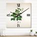 Designart 'Vintage London Plants VIII' Farmhouse Wall Clock Decor