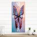 Designart 'Vintage Blue Butterfly II' Modern Large Wall Clock