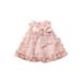 hirigin Toddler Infant Baby Girls Dress 3D Flowers Printed Tulle Patchwork Bowknot Sleeveless Sun Dress Princess Dress