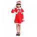 SYNPOS 3-16T Girl Mrs. Claus Costume Red Christmas Dress and Hat