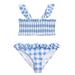 Polo By Ralph Lauren Swim | Nwt Ralph Lauren Girls' Gingham Two Piece Swimsuit $55 | Color: Blue/White | Size: Various