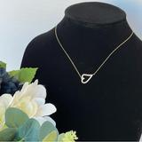 Giani Bernini Jewelry | Heart Necklace 18k Yellow Gold Diamond Studded 18” Brand New With Tags | Color: Gold | Size: 18”