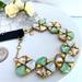 J. Crew Jewelry | J.Crew Crystals Statement Bracelet | Color: Gold/Green | Size: Os