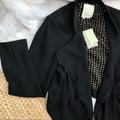 Anthropologie Jackets & Coats | Elevenses | Dimmet Drape Blazer | Color: Black/Blue | Size: M