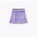 Zara Skirts | Floral Purple Zara Skirt | Color: Purple/White | Size: Xs