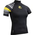 Cressi Shield Lady Rash Guard Short/SL - Protective Short Sleeve Rash Guard für SUP und Wassersport, Schwarz/Gelb, L/4, Frauen