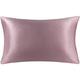 PiccoCasa 100% Silk Pillowcase 22 Momme Silk Pillow for Hair and Skin, Soft Breathable Both Sides Pure Silk Pillow Case, Queen 20x30 Inch Mauve 50 x 75cm