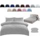 TheWhiteWater King Size Bed Duvet Cover Set - 3 in 1 King Bedding Set - Duvet Cover + Fitted Sheet + 2 Matching Pillowcases (Silver, King - Duvet Cover + Fitted Sheet)