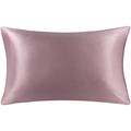 PiccoCasa 100% Silk Pillowcase 22 Momme Silk Pillow for Hair and Skin, Soft Breathable Both Sides Pure Silk Pillow Case, Queen 20x30 Inch Mauve 50 x 75cm