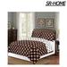 SR-HOME Microfiber 3 Piece Duvet Cover Set Microfiber in Brown | Wayfair SR-HOME93a7b0f