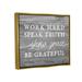 Stupell Industries Be Grateful Rustic Grain Pattern Motivational Phrase Canvas Wall Art By Daphne Polselli Canvas in Black/Gray/White | Wayfair