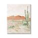 Stupell Industries Cactus Plants Dry Desert Scene Distant Cliffs by Lanie Loreth - Painting Canvas in Brown/Green/White | Wayfair ao-973_cn_16x20