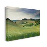 Stupell Industries Rolling Country Hills Green Rural Meadow Fields by Ziwei Li - Painting Canvas in Blue/Green | 16 H x 20 W x 1.5 D in | Wayfair