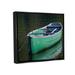 Stupell Industries Green Rowboat Canoe Floating Lake Dock Photography Canvas Wall Art By Daphne Polselli Canvas in Blue/Gray/Green | Wayfair