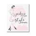 Stupell Industries Fashion Changes Style Remains Glam Quote Woman - Graphic Art on Canvas in Black/Pink/White | 20 H x 16 W x 1.5 D in | Wayfair