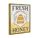 Stupell Industries Fresh Honey Rustic Bee Hive Sign by Jennifer Pugh - Floater Frame Advertisements on Canvas in Black/Brown/Yellow | Wayfair